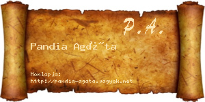 Pandia Agáta névjegykártya